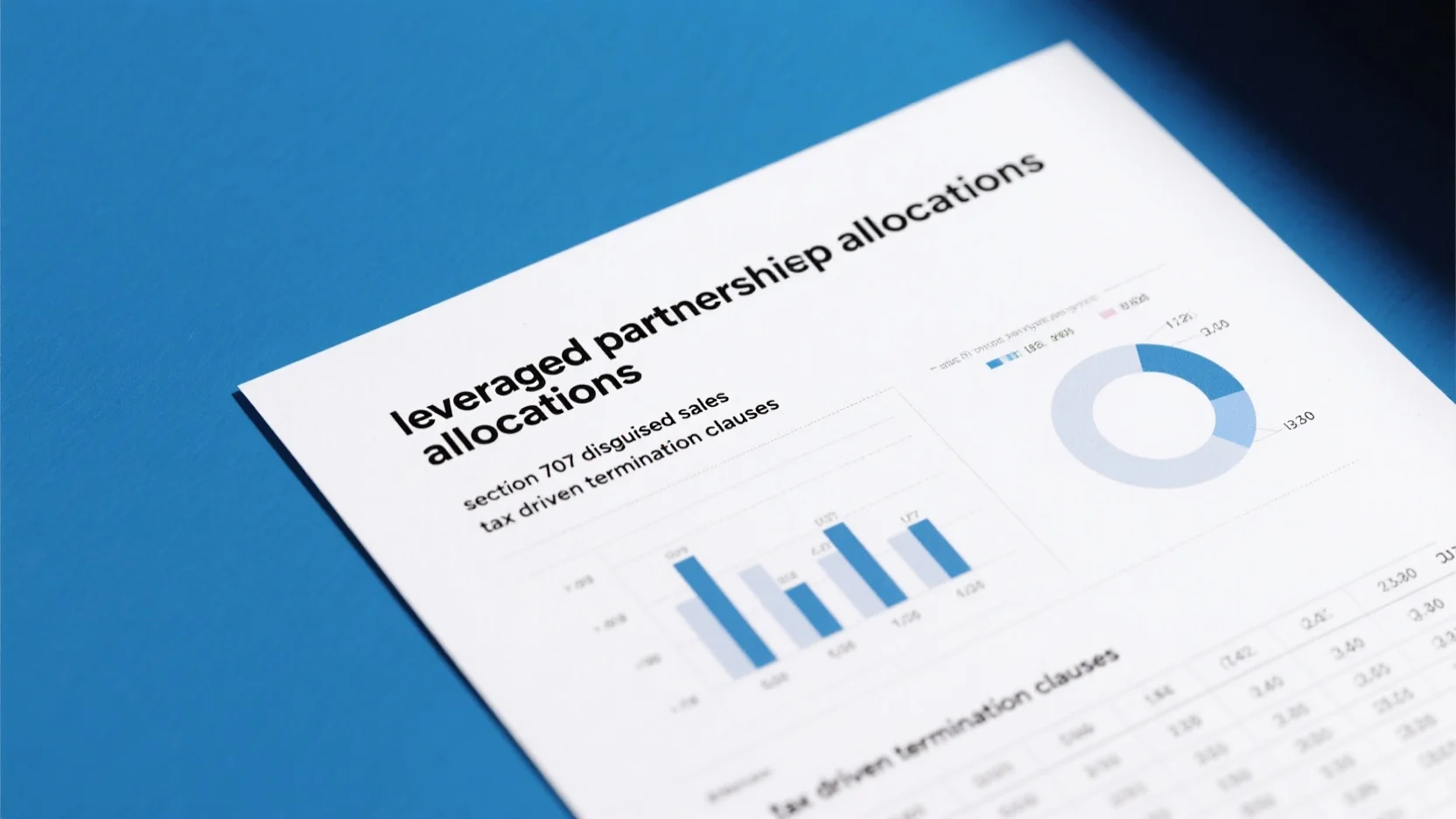 Leveraged Partnership Allocations, Section 707 Disguised Sales, and Tax – Driven Termination Clauses: A Comprehensive Tax Guide